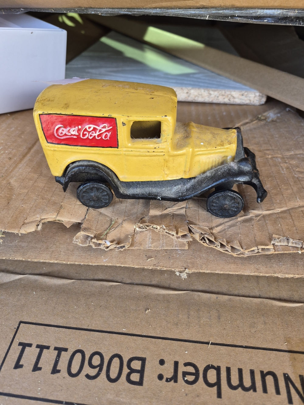 Coca Cola Yellow & Red Toy Delivery Van